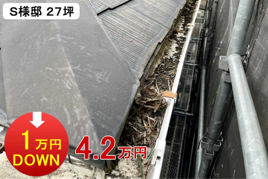 雨樋の掃除(施工前)